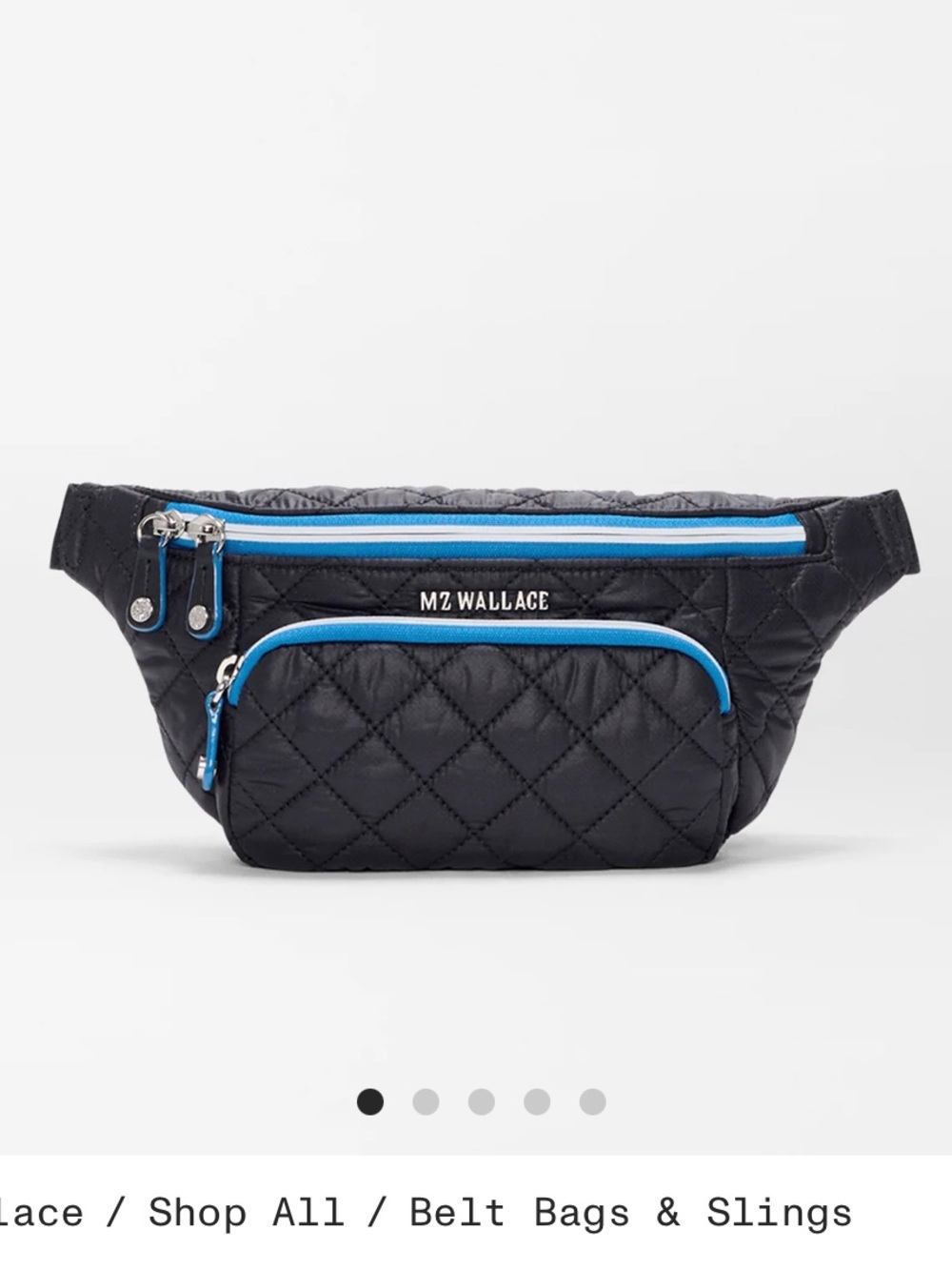 RARE! NWT MZ Wallace X Splits 59 quilted metro sling